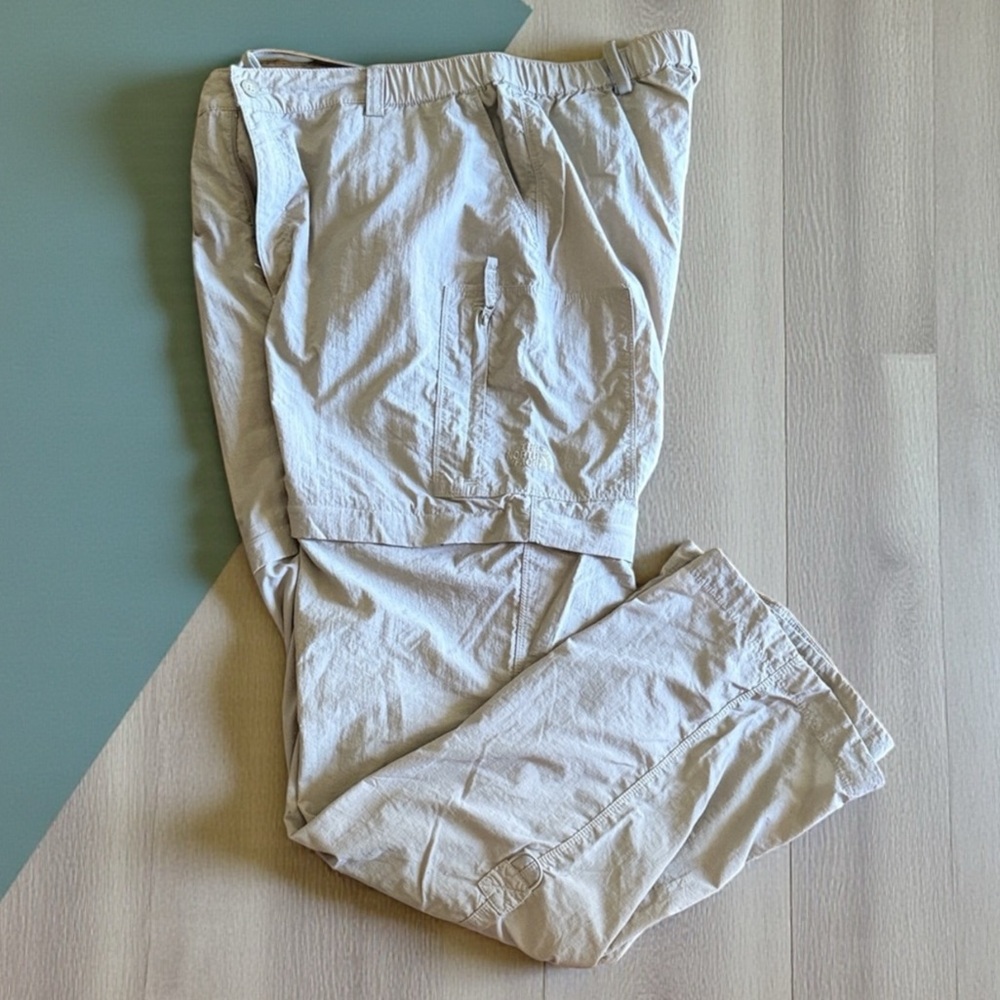 The North Face Unisex Tan Outdoor Camping Fishing Pants + Shorts Large